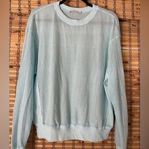 Michael Stars OS light blue/turquoise pullover.
